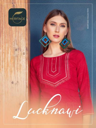 Lucknawi By Heritage Collection Summer Wear Kurti With Bottom
